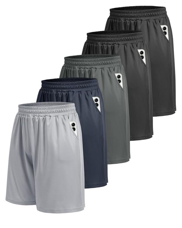 5 Piezas Shorts Deportivos para Hombre