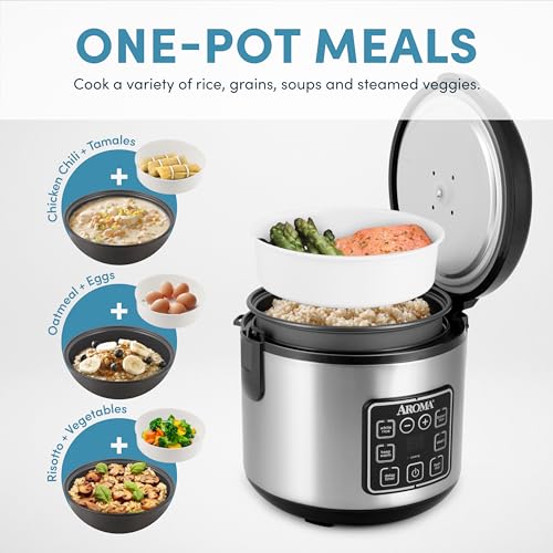 AROMA 4-Cup Digital Rice Cooker, Multicooker