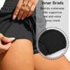 BMJL Shorts Deportivos Altos con Bolsillo