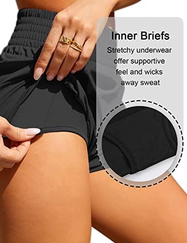 BMJL Shorts Deportivos Altos con Bolsillo