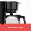 Cafetera BLACK+DECKER de 12 tazas con jarra sin goteo