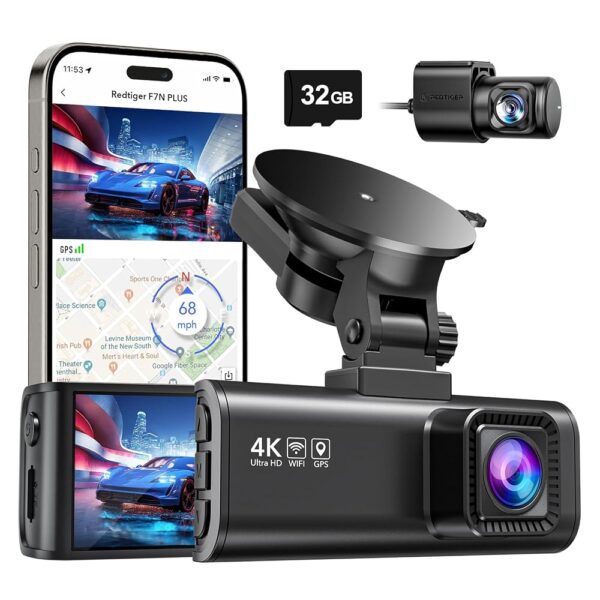 Cámara de tablero REDTIGER 4K/2.5K con GPS