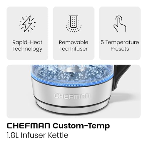 Chefman Tetera Eléctrica con Control de Temperatura