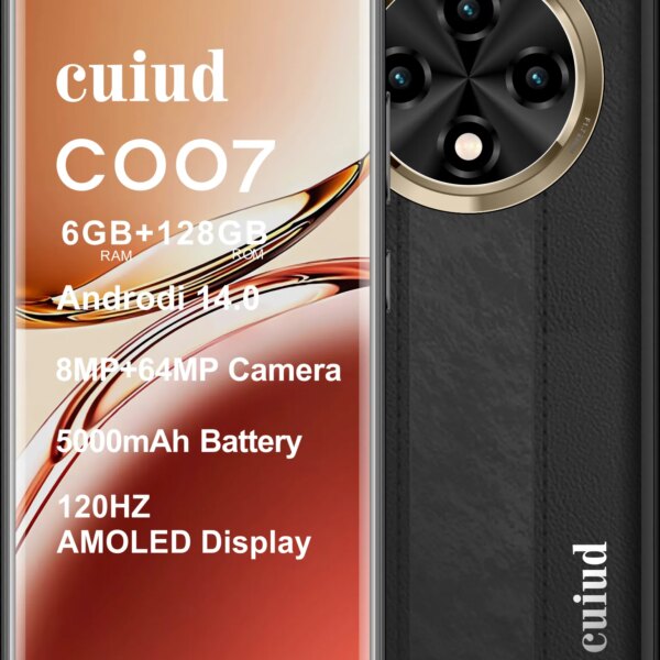 Cuiud C007 4G LTE 128GB, 6GB RAM, Negro