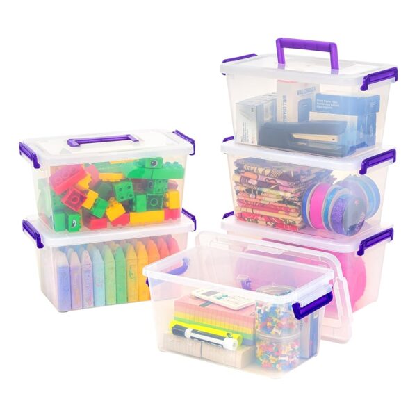 IRIS USA 5.4 Qt. Storage Bins, 6 Pack