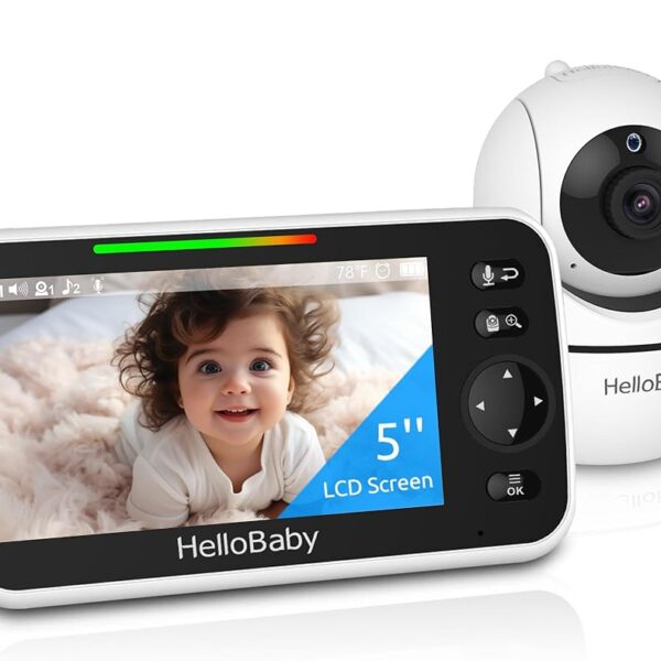 Monitor de bebé HelloBaby 5'' con cámara