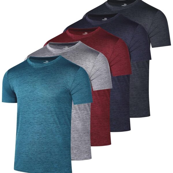 Paquete de 5: Camisetas Deportivas de Secado Rápido