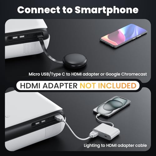 Proyector HAPPRUN 1080P Bluetooth Portátil