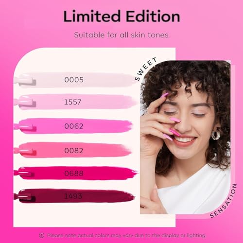 Set de Esmaltes de Uñas Gel Rosa