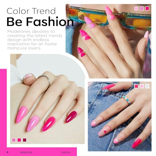 Set de Esmaltes de Uñas Gel Rosa