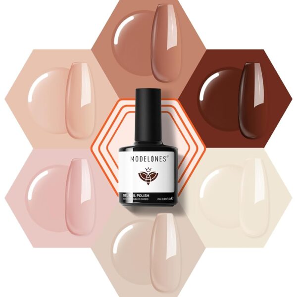 Set de Esmaltes en Gel Nude - 6 Colores