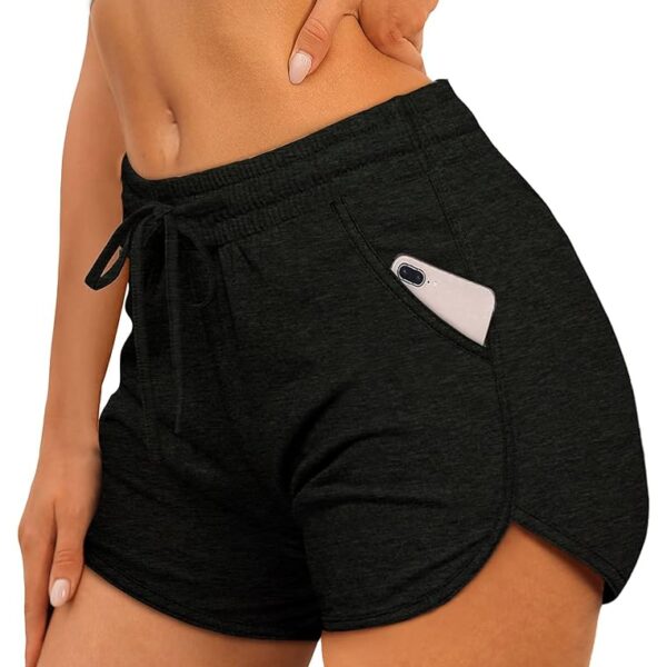 Shorts Deportivos Aloodor para Mujer con Bolsillos