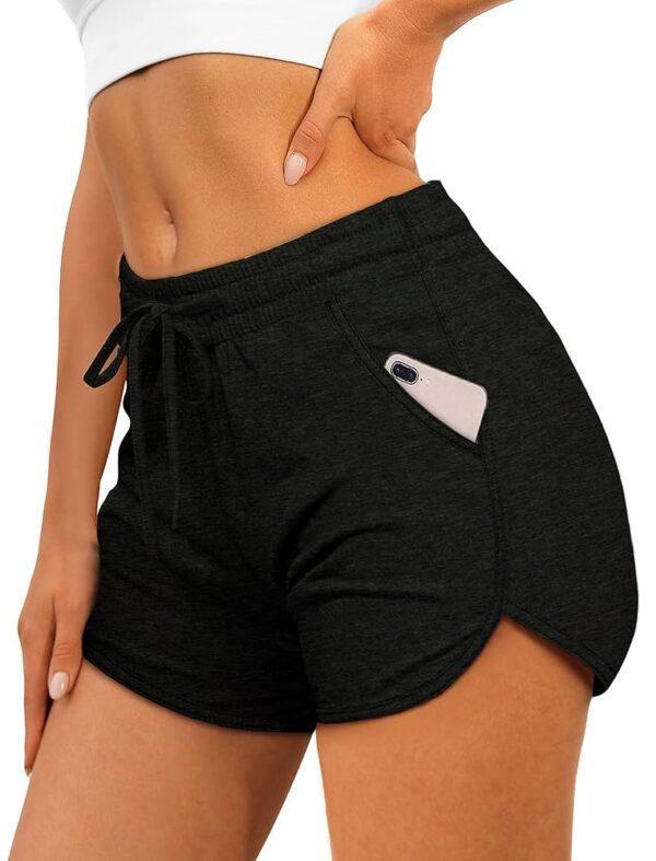 Shorts Deportivos Aloodor para Mujer con Bolsillos
