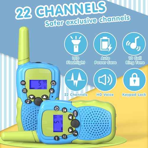 Walkie Talkies para Niños 3-12 Años